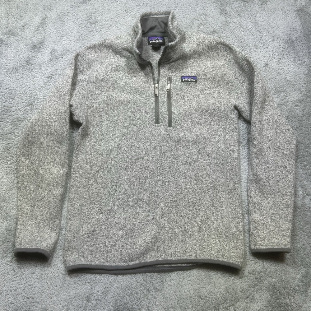 Patagonia Better Sweater Men's S Heather Gray 1/4 Zip Pullover Outdoor‎ Hiking
